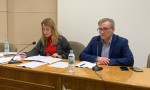 Yolanda Sevilla y Joaquín Juste durante la reunión conjunta del Comité Ejecutivo y la Junta Directiva