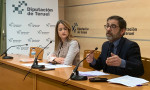 Yolanda Sevilla y Carlos Boné en la sala de prensa de la DPT