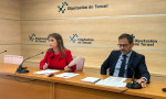 Yolanda Sevilla y Carlos Boné, en la rueda de prensa previa al pleno