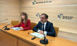 Yolanda Sevilla y Carlos Boné, en la rueda de prensa previa al pleno