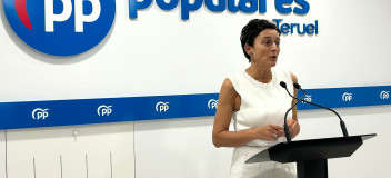 Ana Marín ha comparecido este jueves en Teruel para denunciar la situación sanitaria de las Cuencas Mineras