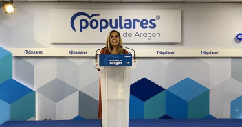 Ana Alós en la sede del PP argonés