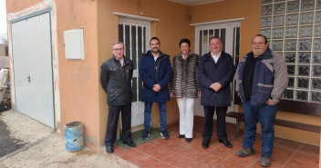 Juste, Marín y Pérez visitaron el municipio en enero, cuando se supo el recorte sanitario del Gobierno de Aragón