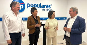 Cruzado Marín, Buj y Fuertes, en la sede del Partido Popular dse Teruel