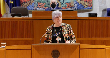 Pilar Gayán, en su intervención en las Cortes