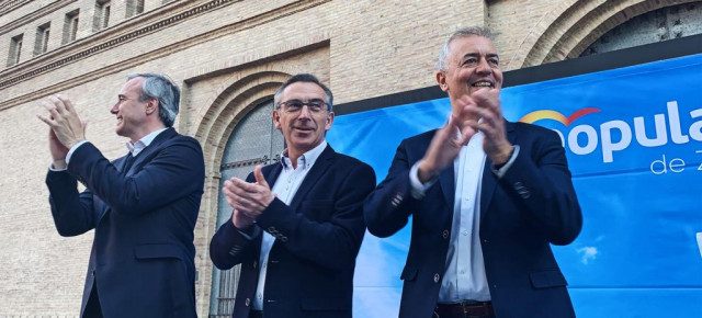 Acto de campaña en la Lonja de Zaragoza