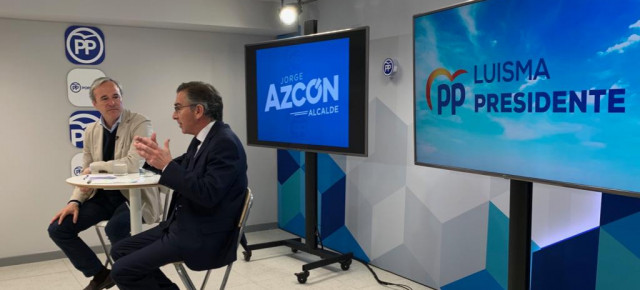 Beamonte y Azcón atienden a los medios en el último tramo de campaña