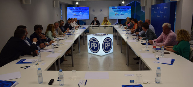 Comité de dirección del PP aragonés tras las elecciones
