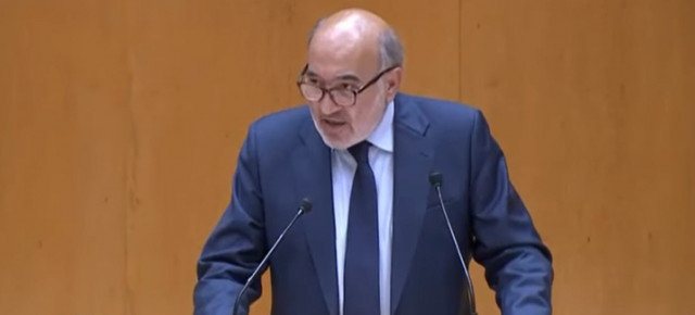 José Manuel Aranda, durante una intervención en el pleno del Senado