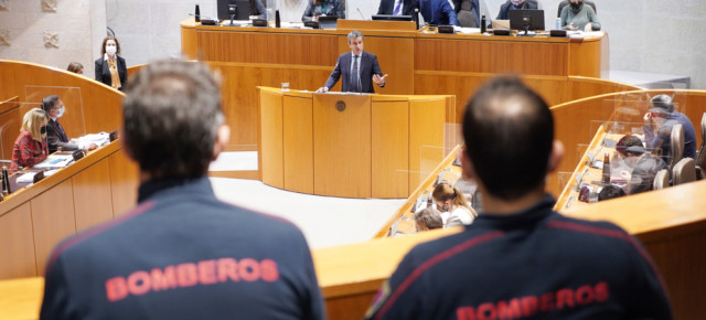 Lagüens, durante su intervención en el pleno