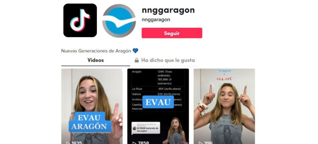 NNGG Aragón ha abierto su canal de TikTok