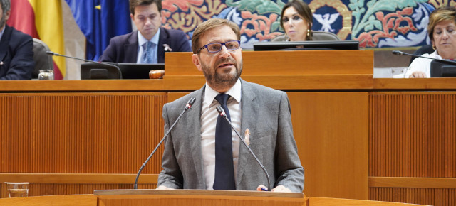 Fernando Ledesma en el Pleno de las Cortes de Aragón