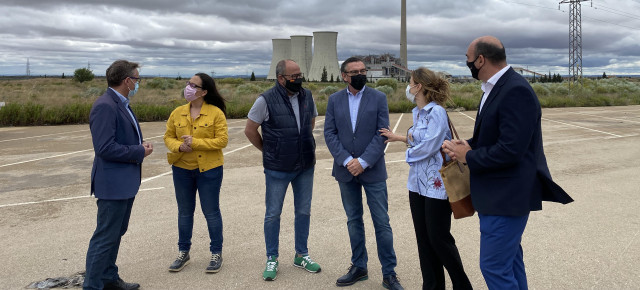 Beamonte en su visita a la localidad de Andorra