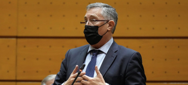 Manuel Blasco durante su intervención en el pleno del Senado