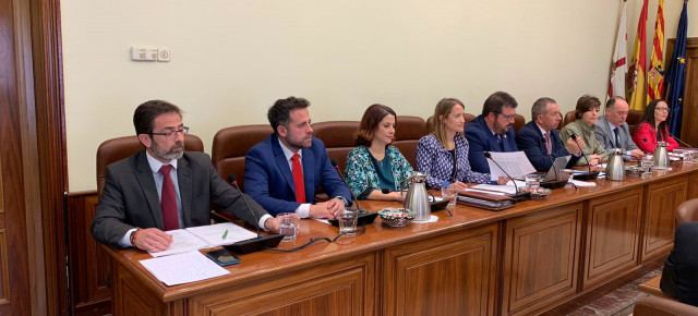 Imagen del grupo provincial en el pleno de la Diputación de Teruel