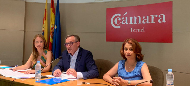 Yolanda Sevilla, Joaquín Juste y Emma Buj, en la reunión conjunta del Comité Ejecutivo y la Junta Directiva