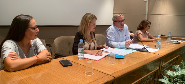 Silvia Quílez, Yolanda Sevilla, Joaquín Juste y Emma Buj durante el Comité Ejecutivo provincial