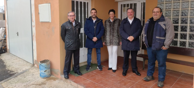 Juste, Marín y Pérez visitaron el municipio en enero, cuando se supo el recorte sanitario del Gobierno de Aragón