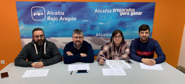 Imagen de archivo de los consejeros comarcales del Bajo Aragón durante una rueda de prensa
