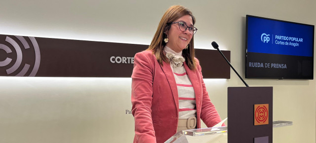 La portavoz de Educación del PP en las Cortes de Aragón, Susana Gaspar