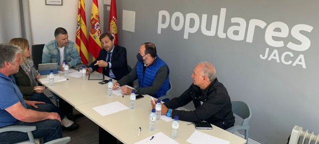 El portavoz de Deportes del PP en las Cortes, Fernando Ledesma, en Jaca