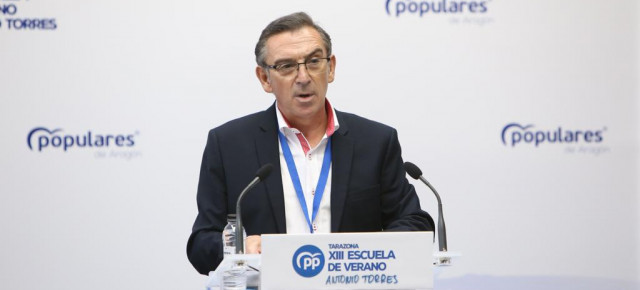 Beamonte, durante la clausura de la XIII Escuela de Verano del PP