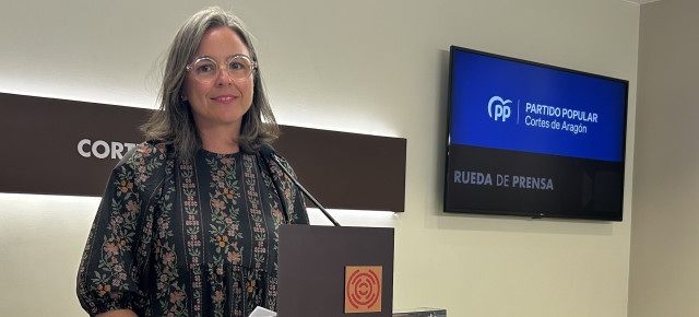 La portavoz adjunta del Grupo Parlamentario Popular en las Cortes de Aragón, María José Vicente