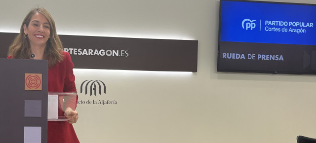 María Navarro, portavoz adjunta del PP en las Cortes de Aragón
