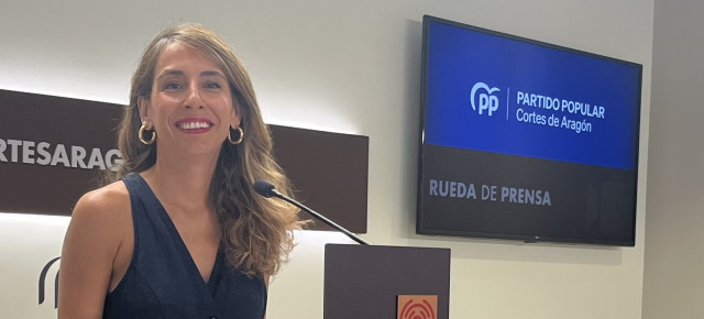 María Navarro, portavoz adjunta del PP en las Cortes de Aragón