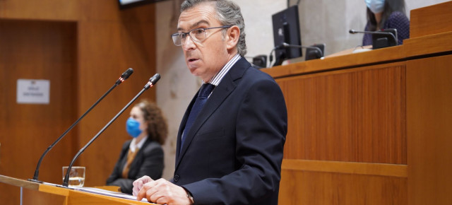 Beamonte durante su intervención en el Pleno