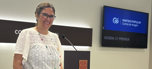 La portavoz de Desregularización y Bienestar Social del PP en las Cortes de Aragón, Susana Gaspar