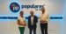Pobo, Juste y Blasco en la sede del Partido Popular de Teruel tras la rueda de prensa celebrada este miércoles