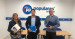 Carmen Pobo, Alberto Herrero y Manuel Blasco, en la sede del Partido Popular de Teruel
