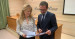 Yolanda Sevilla y Carlos Boné, antes de comenzar la rueda de prensa