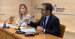 Yolanda Sevilla y Carlos Boné en la sala de prensa de la Diputación Provincial de Teruel
