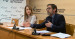 Yolanda Sevilla y Carlos Boné, en la sala de prensa de la Diputación Provincial de Teruel
