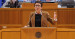 Ana Marín, en una sesión plenaria en las Cortes de Aragón